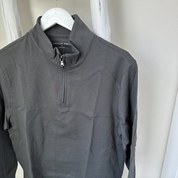 Zachary Prell Men's Joe Quarter Zip Pullover Grey NWT Sz M - Picture 2 of 12